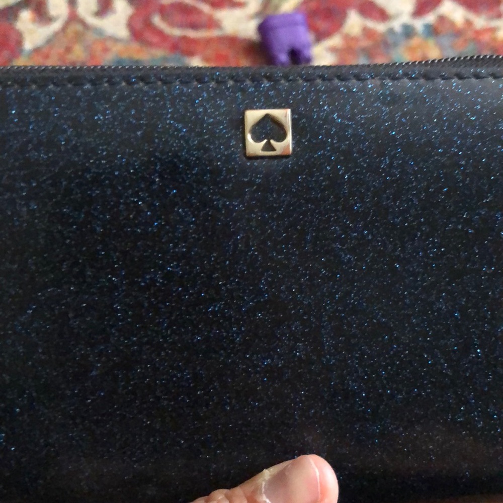 Kate Spade Blue Glitter Wallet
